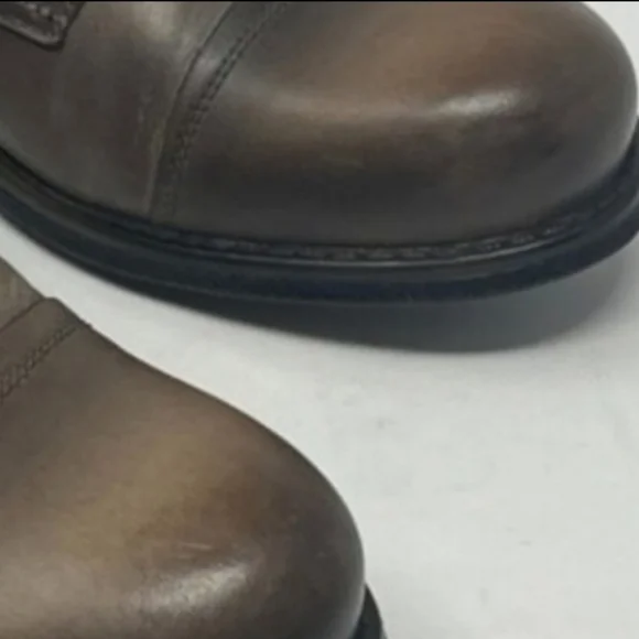 42 Taos Capstone Tobacco Brown Leather Ankle Combat Moto Lace Boot Women 11 11.5 - Picture 12 of 15